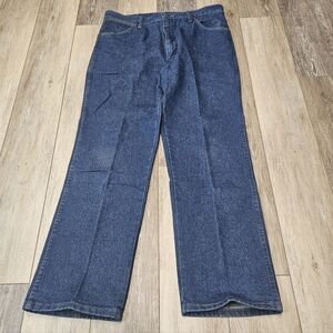 Wrangler Vintage Dark Wash Straight Leg Relax Fit Jeans Men's 36 X 30 Made USA